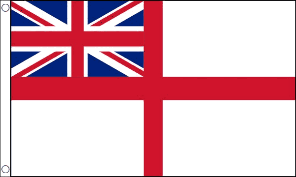 White ensign flag 5ft x 3ft with eyelets