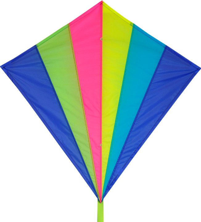 Diamond rainbow neon traditional kite