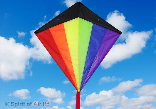 Large diamond stunter stunt kite by Spirit of Air rainbow