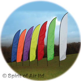 Feather swooper banner white 5m