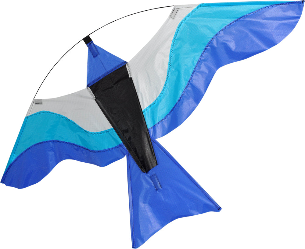 Bird kite in colourful blue with 102cm wingspan