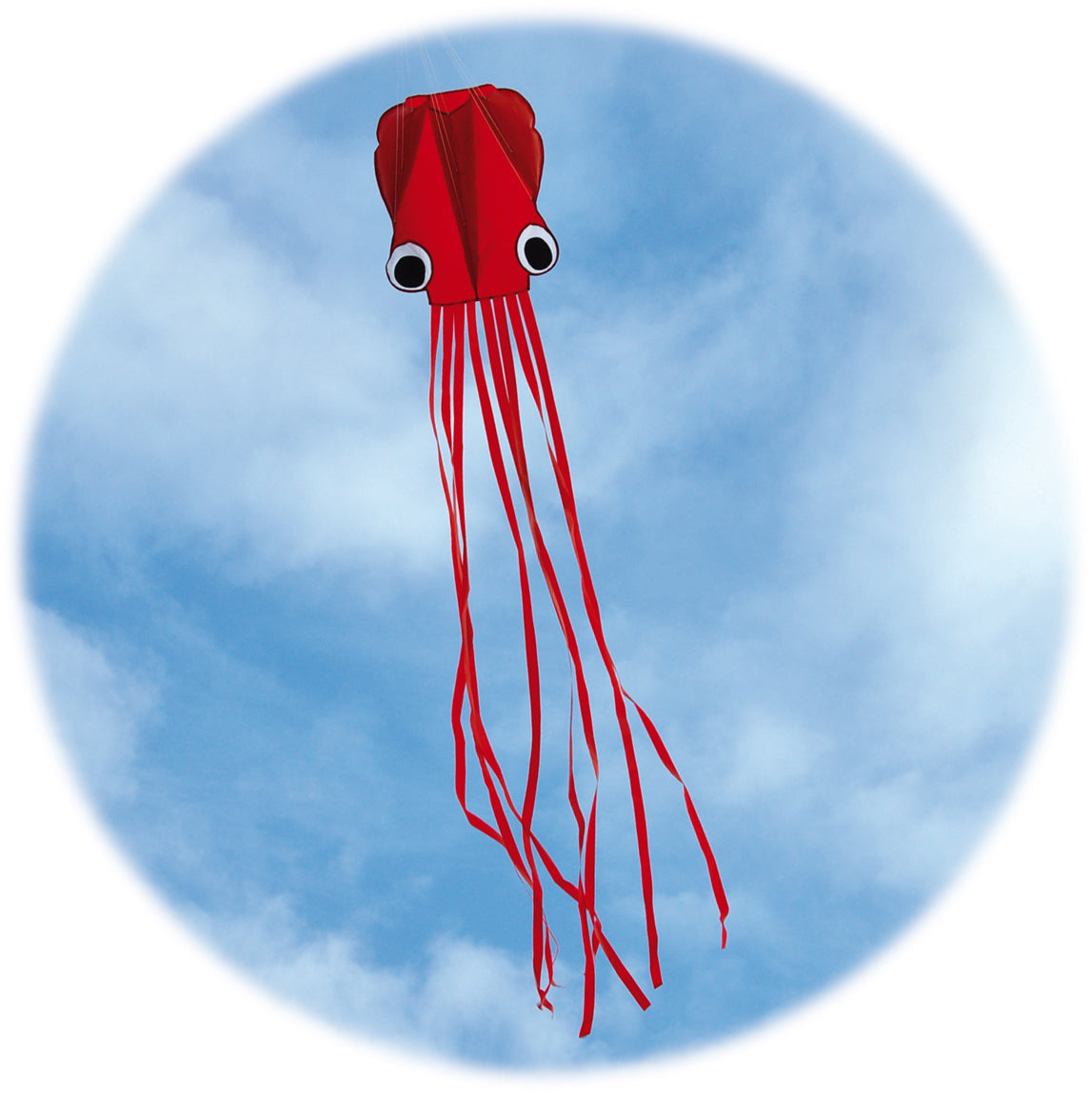 Octofoil Octopus squid single line kite RED