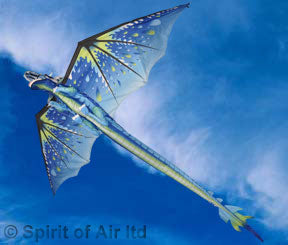 Ice dragon kite blue with 195cm wingspan