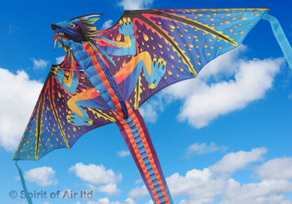 Fusion dragon single line kite in blue