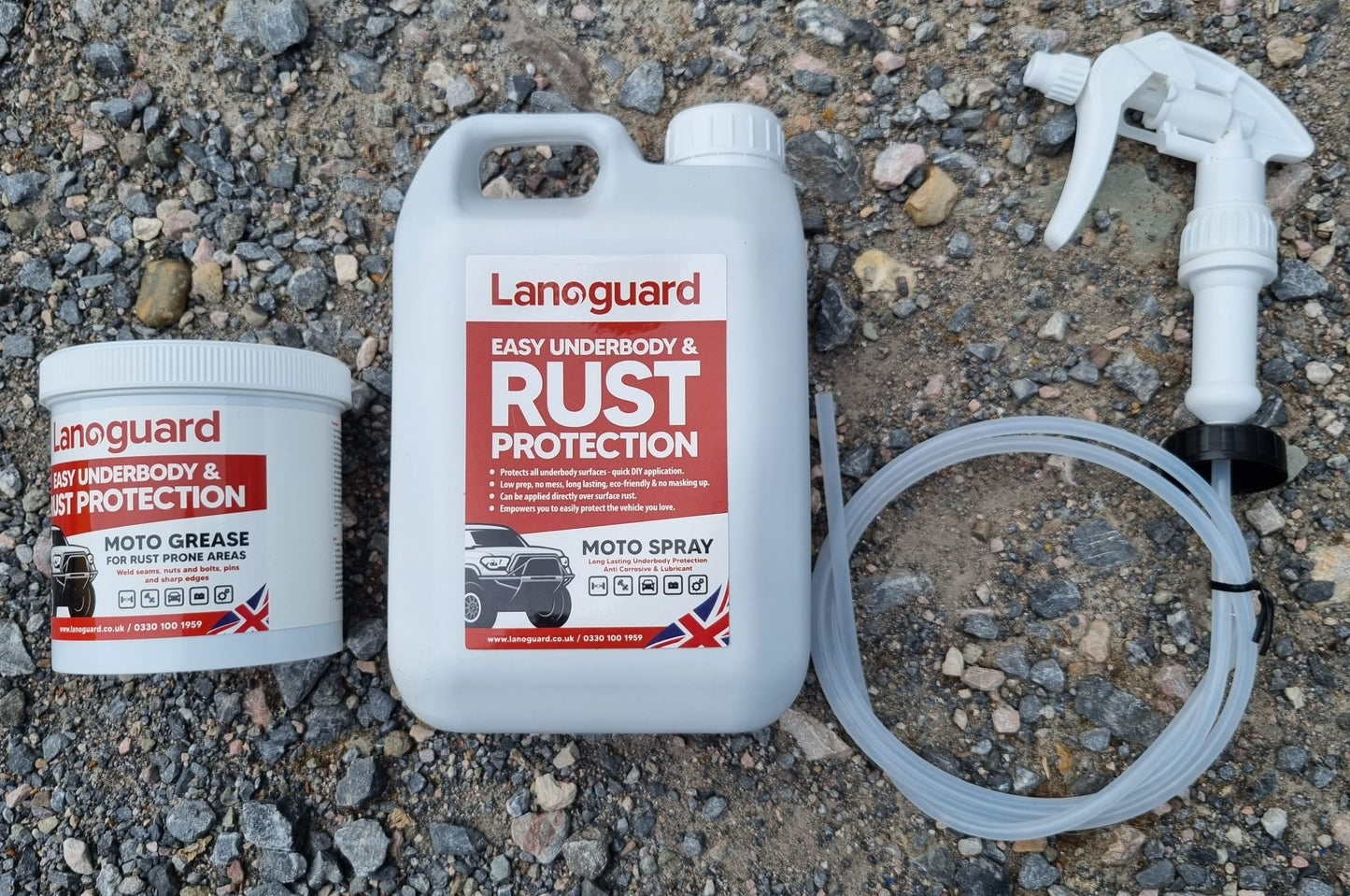 Lanoguard vehicle underbody and chassis care kit