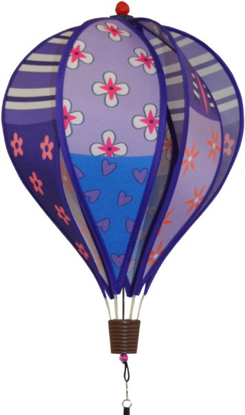 Patchwork PURPLE hot air balloon style windspinner by Spirit of Air
