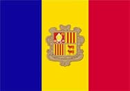 Andorra flag 5ft x 3ft polyester with eyelets