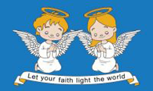 Angels in Faith flag 5ft x 3ft with eyelets religious religion Christianity