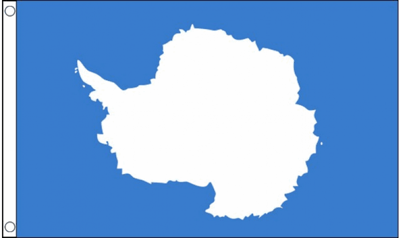 Antarctica flag 5ft x 3ft polyester with eyelets