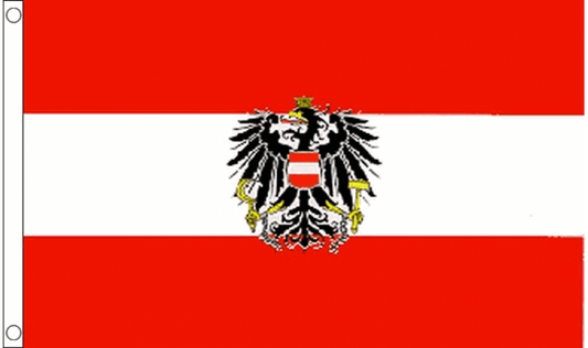 Autriche avec drapeau aigle 5 pieds x 3 pieds en polyester avec oeillets