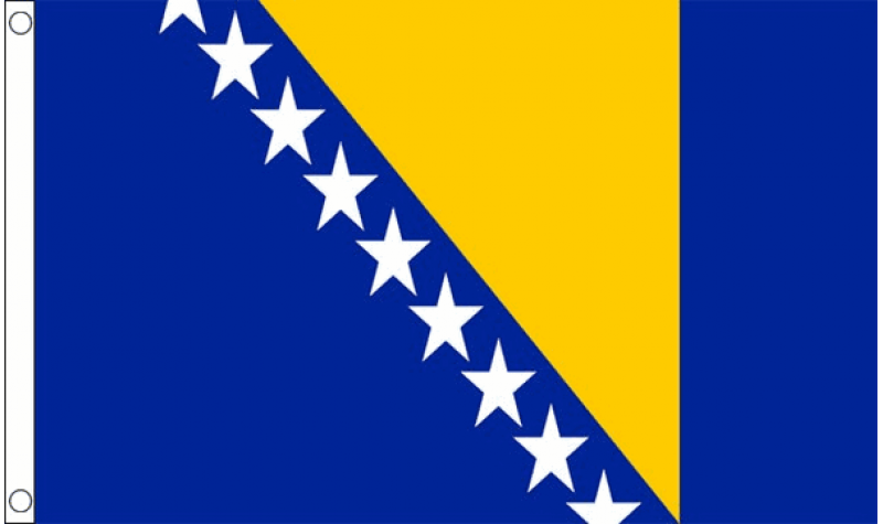 Bosnia and Herzegovina flag 5ft x 3ft polyester with eyelets