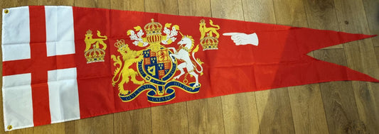 Charles 1er d'Angleterre étendard royal 200cm x 70cm polyester avec 2 oeillets
