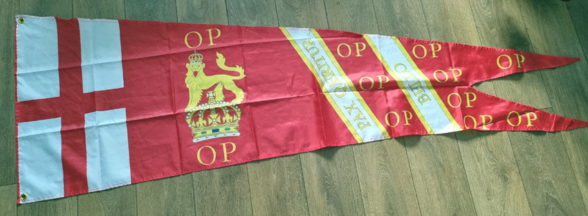 Oliver Cromwell historic flag standard 200cm x 70cm polyester with 2 eyelets