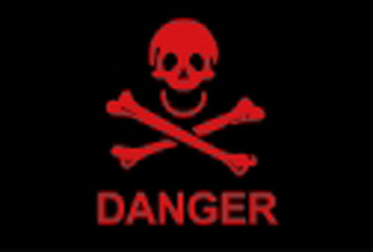 Danger skull and crossbones flag 5x3ft