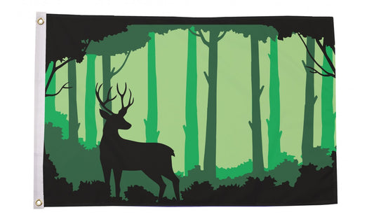 Deer Silhouette flag 5ft x 3ft with eyelets