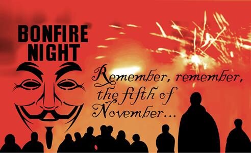Remember Remember Guy Fawkes Bonfire night flag 5ft x 3ft