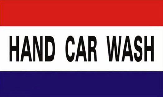 Hand car wash flag 5ft x 3ft with eyelets