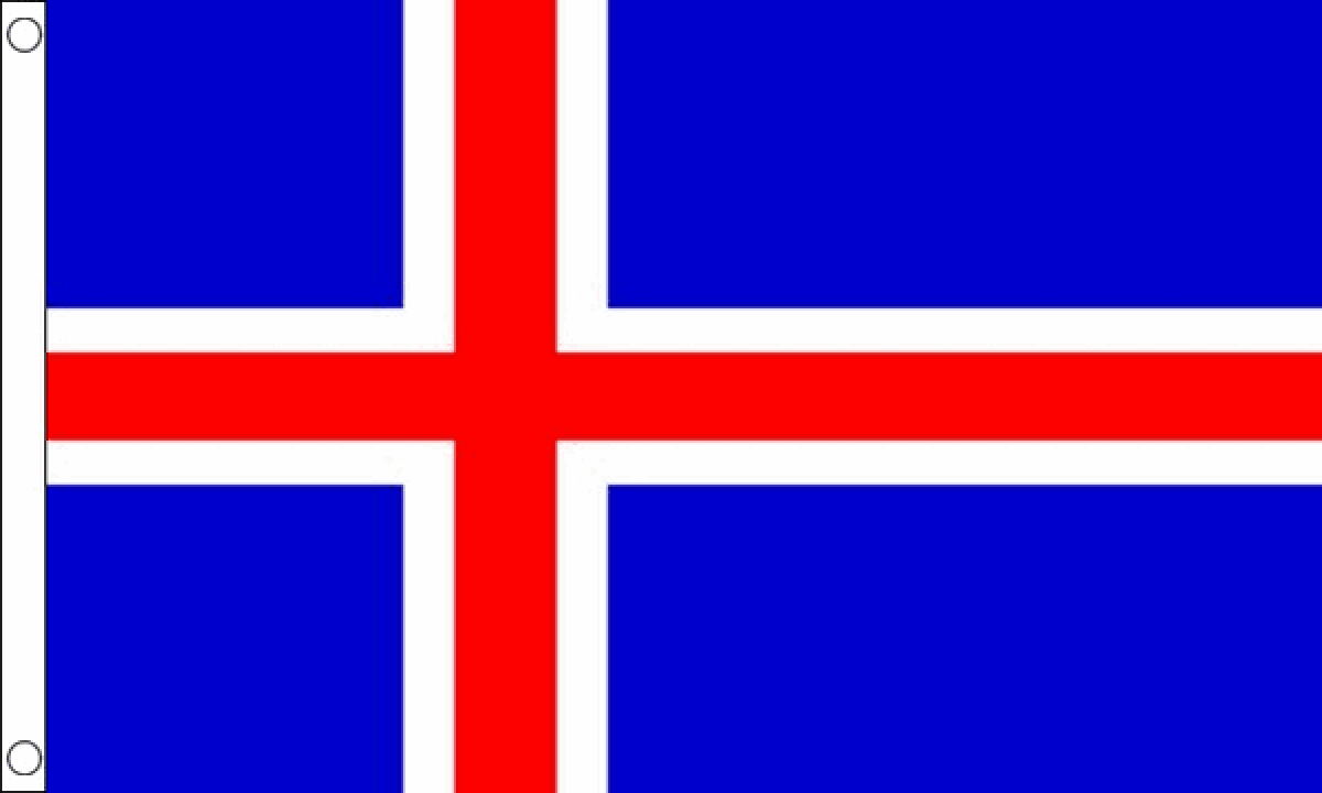 Iceland Icelandic flag 5ft x 3ft with eyelets