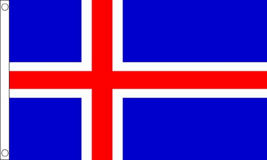 Iceland Icelandic flag 5ft x 3ft with eyelets