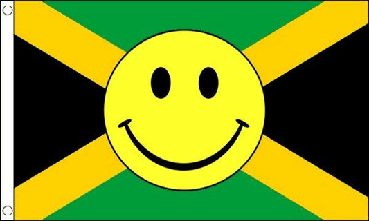 Drapeau sourire de la Jamaïque 1,50 x 0,90 m avec œillets