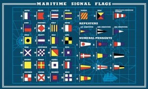 Maritime flags on a flag 5ft x 3ft with eyelets