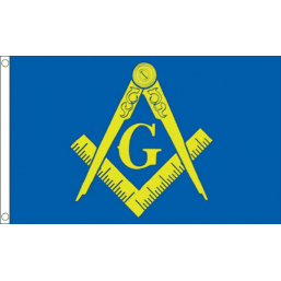 Masons masonic flag blue 3ft x 2ft with eyelets