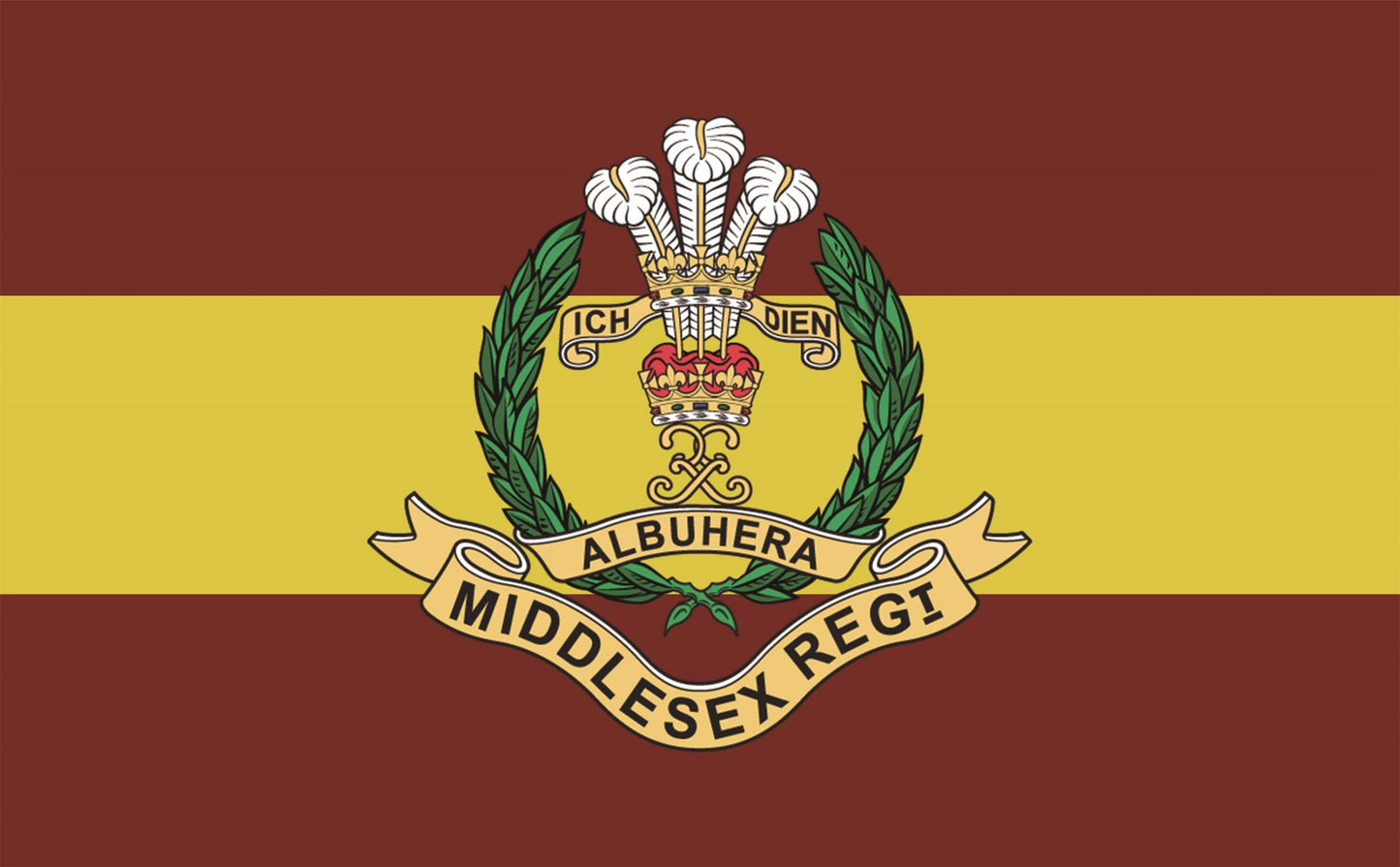 Middlesex regiment flag 5ft x 3ft with eyelets