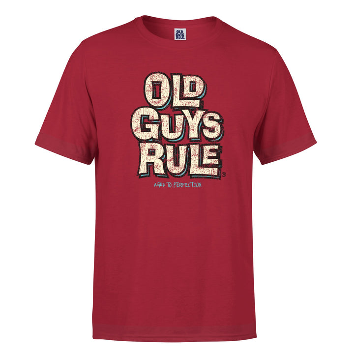 Old Guys Rule Aged to Perfection tee shirt Burgundy