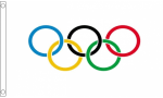 Olympic flag 5ft x3ft