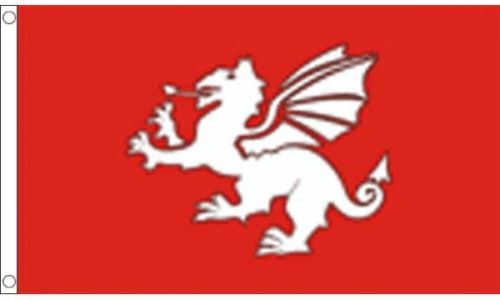 Pendragon English white dragon flag 5ft x 3ft