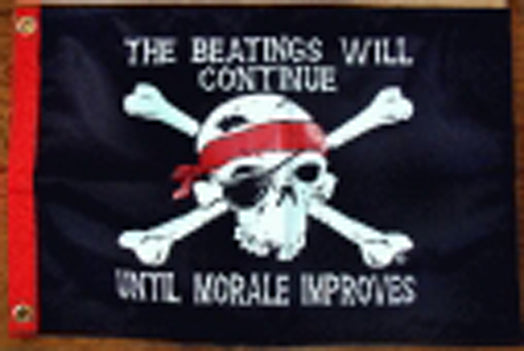 The beatings will continue flag 5ft x 3ft