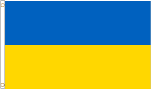 Ukraine Ukranian country flag 8ft x 5ft quality polyester with eyelets