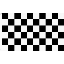 Chequered check flag black/white 5ft x 3ft