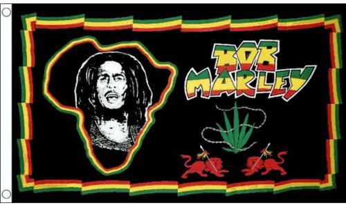 Bob Marley Drapeau Afrique 5 pieds x 3 pieds