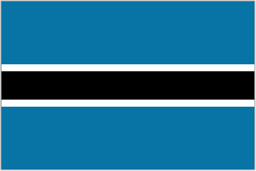 Botswana flag 5ft x 3ft polyester with eyelets
