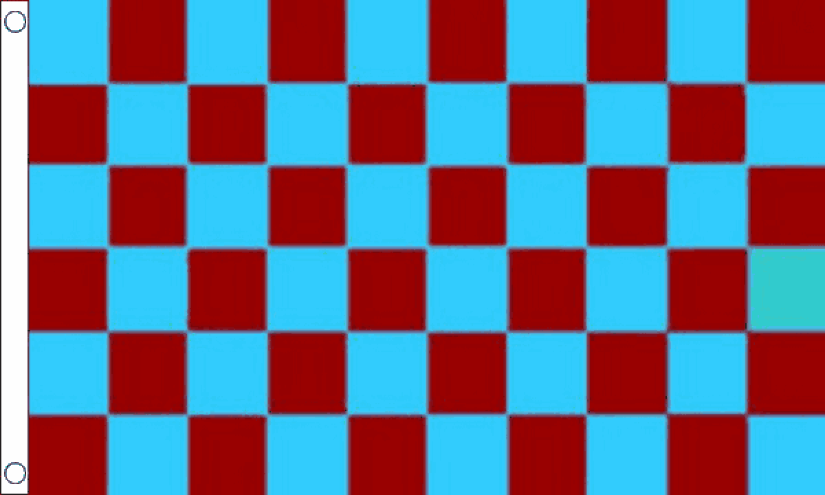 Karierte Flagge mit Karomuster, weinrot, himmelblau, 5 Fuß x 3 Fuß