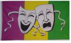 Comedy tragedy flag 5ft x 3ft