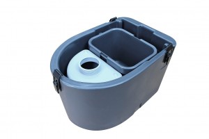 Blue Diamond composting eco friendly portable toilet ( with markings )