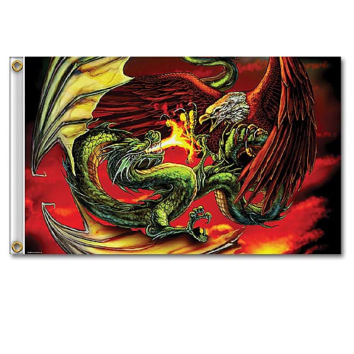 Dragon v Eagle flag 5ft x 3ft