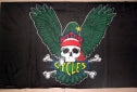 Eagle and skull motorcycle flag 5ft x 3ft