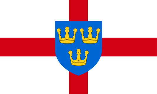 East Anglia-Flagge, 152 x 91 cm, mit Ösen