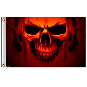 Skull Ghost flag - 5ft x 3ft