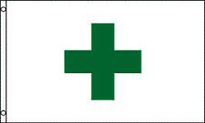 Green cross first aid flag 5ft x 3ft