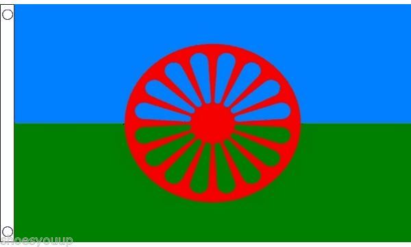 Zigeunerflagge (Roma) 5x3ft mit Ösen