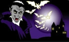 Halloween Bat and vampire flag 5x3ft