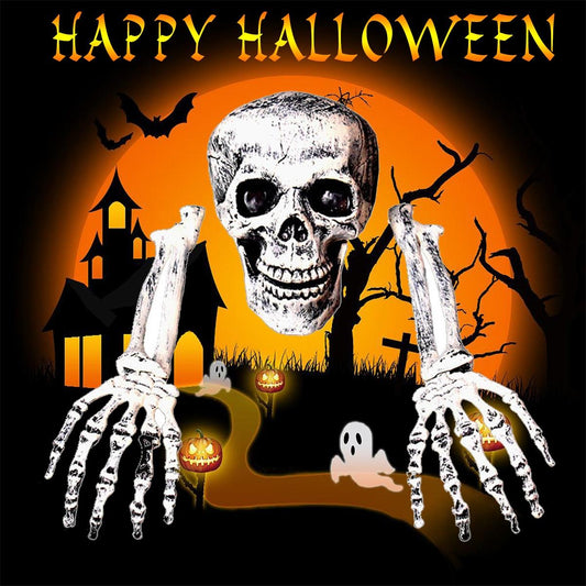 Drapeau squelette d'Halloween 5 pieds x 3 pieds avec œillets