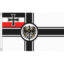 Deutsche Reichsflagge (WK1 mit Wappen) 91 x 61 cm mit Ösen von hoher Qualität