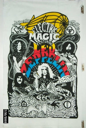 Led Zeppelin Flag 60s/70s Psychadelic Jimmy Paige Robert Plant bnip