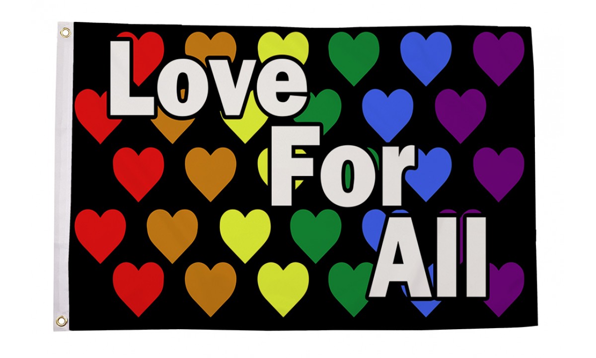 Love for All-Flagge, 152 x 91 cm, mit Ösen