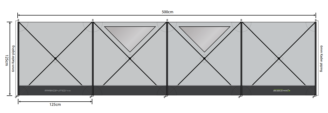 Pronto Compact 4-Panel-Windschutz